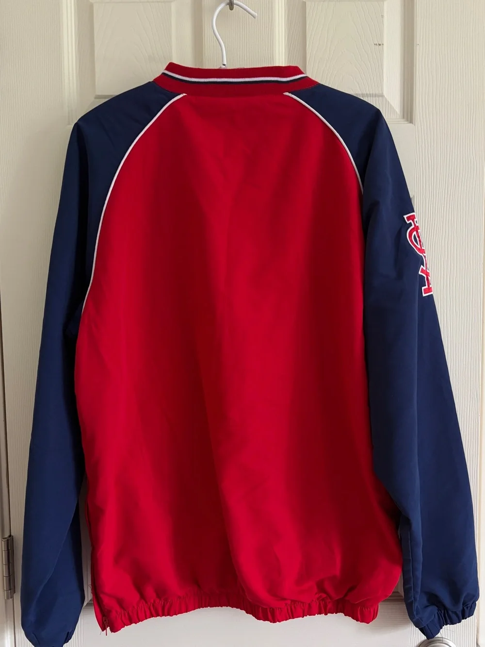 MLB St. Louis Cardinals Baseball Red and Navy Pullover Jacket Men Size Medium